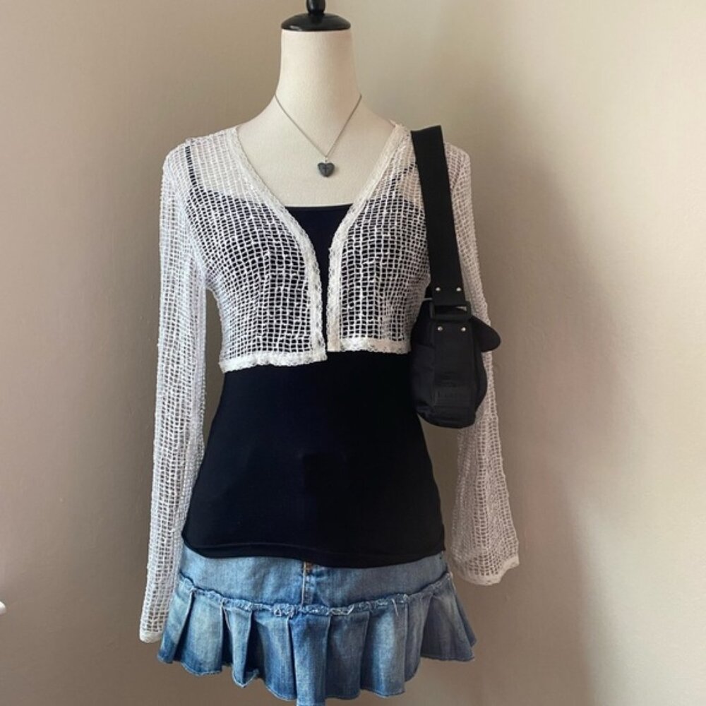 White Crochet Cardigan